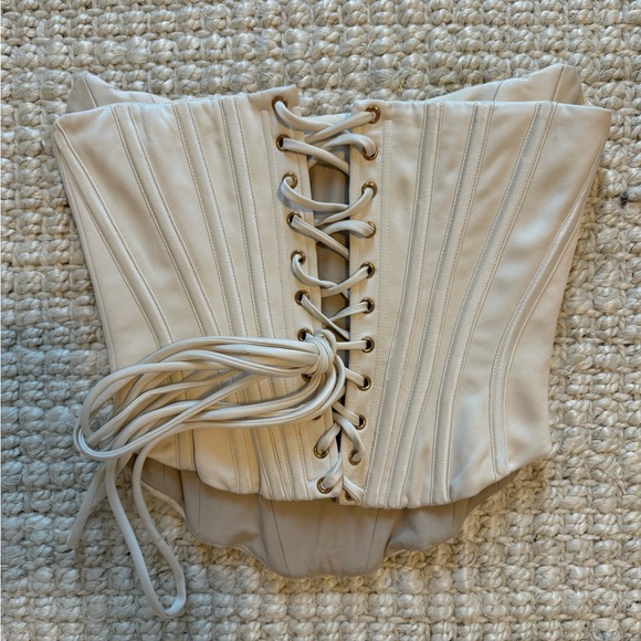 House of CB Ivory silk vintage corset top - Picture 7 of 7
